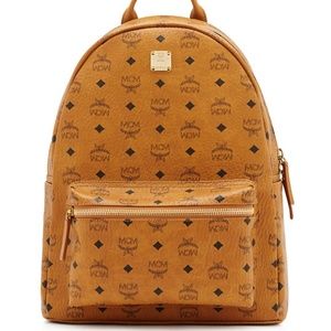 MCM Stark No Stud Large Leather Backpack